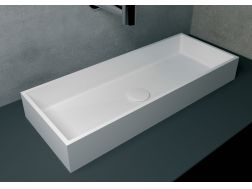 Countertop washbasin 30 x 75 cm, in Solid Surface resin - BALI