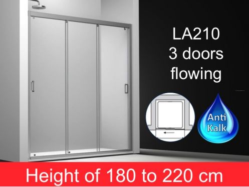 Shower Enclosures Longueur 175 Sliding Door 3 Panels Cm Sliding Shower Door 3 Panels 175 Cm Height Of 180 To 220 La 210