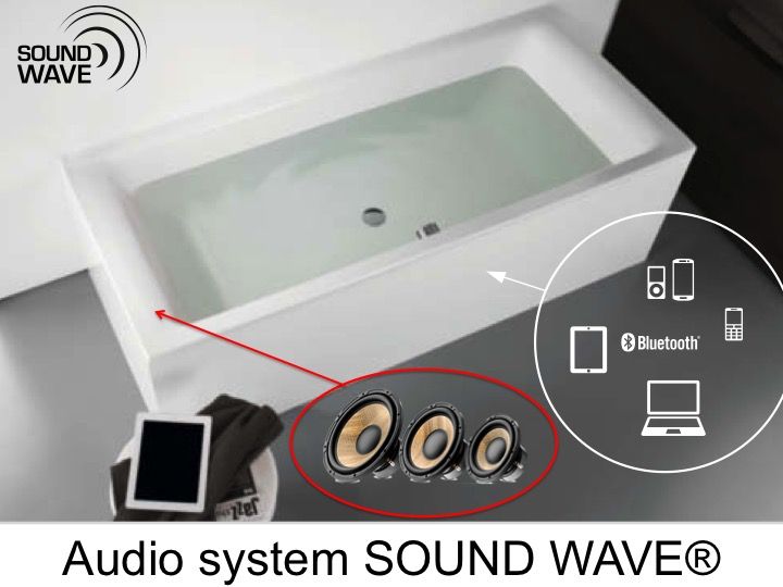 Bathroom Furniture Sink Washbasins Bathtubs Audio System Sound Audio System Sound Wave Kaldewei