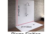 Wall panels resin color shower trays, Pierre finish