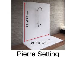 Wall panels resin color shower trays, Pierre finish