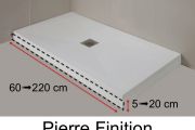 Baseboard, resin base color of shower trays, finishing Pierre