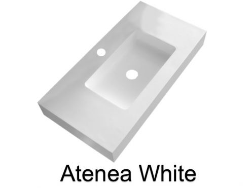 Wash Basins width 110 cm resin Atenea white