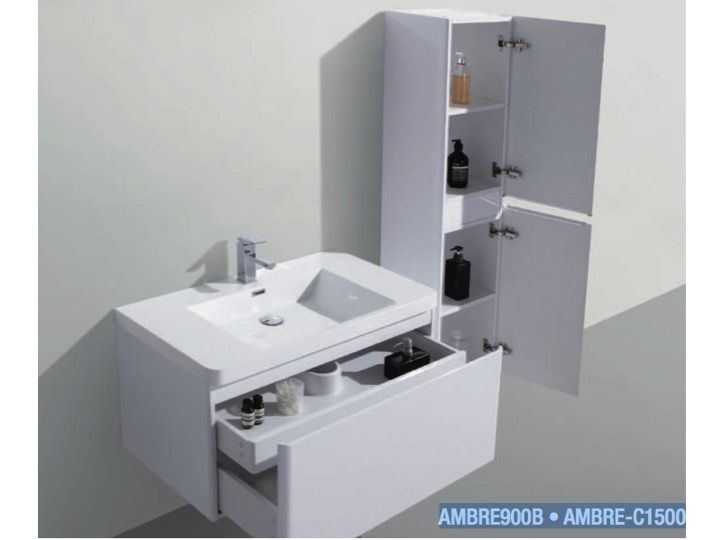 Hanging Bathroom Cabinet Part - 19: Hanging Bathroom Cabinet, 90 Cm, Two Drawers - AMBRE 900