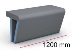 Wedi tile shower seat, Wedi bench - SANOASA 3 Wedi - 120x38 cm - 1200 x 380 mm