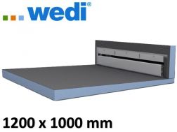 Tile shower tray with wall drain - Wedi Fundo Riolito Discreto 1200 x 1000 mm