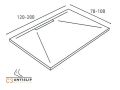 Shower tray, front channel, in Solid Surface - HYDRA FRONTAL