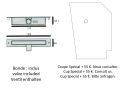 Shower tray, front channel, in Solid Surface - HYDRA FRONTAL