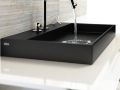 Washbasin, 70 x 42 cm, matte anthracite ceramic - WASH ME 70