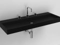 Washbasin, 110 x 42 cm, matte anthracite ceramic - WASH ME 110