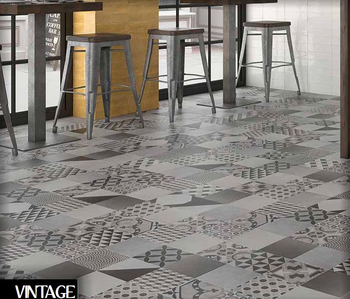 Vintage Decor 05 Gris 20x20 Tile Speckled Cement Tile