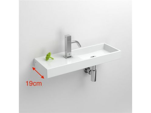 Washbasin, 19 x 56 cm,  tap on the left - MINI WASH ME 56 LEFT