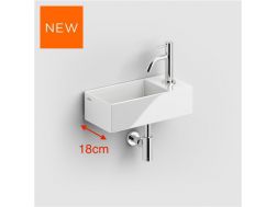 Design hand washbasin, 18 x 35 cm, ap right - NEW FLUSH 3 RIGHT