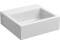 Washbasin, 27 x 28 cm, white ceramic, wall-mounted taps - FLUSH 1 