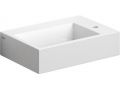 Rectangular hand basin, 29 x 43 cm, right-hand shelf - FLUSH 2 PLUS