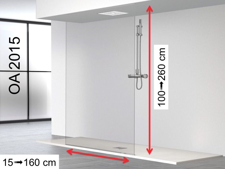 Fixed Shower Screen Floor Ceiling 100 X 250 Ol 2015