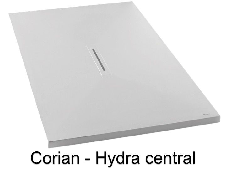 Corian Shower Tray Solid Surface Mineral Resin Central Drain