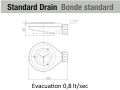 Shower tray, with side drain, on the long side - LEEDS FRONTAL