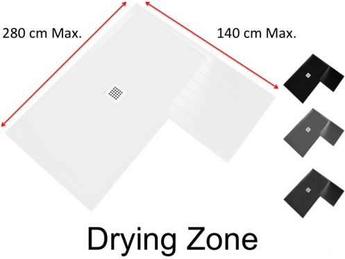 Custom shower tray, with drying range - DRYING ZONE