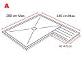 Custom shower tray, with drying range - DRYING ZONE XL