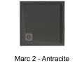 Square shower trays, with edging, drainage in angle, in mineral resin - MARC II