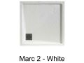 Square shower trays, with edging, drainage in angle, in mineral resin - MARC II