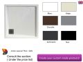 Square shower trays, with edging, drainage in angle, in mineral resin - MARC II