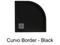 Round shower trays, with edge, in mineral resin - CURVO BORDER