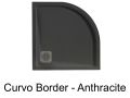 Round shower trays, with edge, in mineral resin - CURVO BORDER