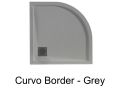 Round shower trays, with edge, in mineral resin - CURVO BORDER