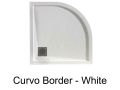 Round shower trays, with edge, in mineral resin - CURVO BORDER