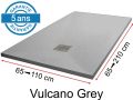 Mineral resin shower trays, custom made, stone effect, non-slip - VULCANO BEIGE
