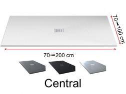 Shower tray central drain - Central Pizarra