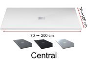 Shower tray central drain - Central Pizarra
