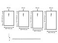 Mineral resin shower trays, custom made, stone effect, non-slip - VULCANO white