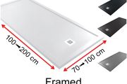 Shower trays with rim, four anti-overflow edges - FRAMED