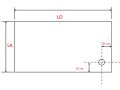 Shower tray with right-angled drain - CORNER Right 120