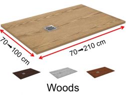 Shower trays, wood effect finish - WOOD