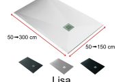 Shower trays, very large, smooth finish - LISA