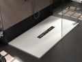 Shower tray, central drain, in resin - ALCALA 100