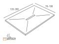 Design shower base with central drain - URBAN