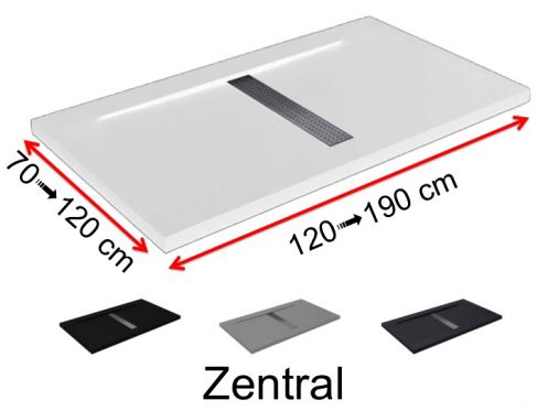 Shower tray central drain - ZENTRAL
