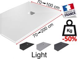 Lightweight shower tray, in lightened mineral resin - LIGHT