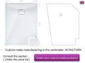 Shower tray, with resin drain cover - VULCANO COVER 100
