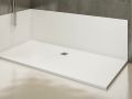 Sshower tray with side drain positioned along the length - LEEDS FRONTAL