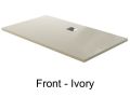 Shower tray with drain on the long side - FRONT