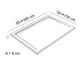 Shower tray with designer channel on the length - COSMO SIDE