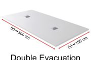 Shower tray, with double drain - DOUBLE DRAIN