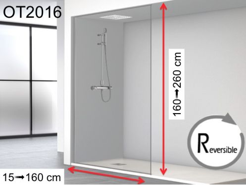 Fixed shower screen, from floor to ceiling - OT 2016