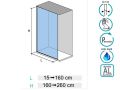 Fixed shower screen, from floor to ceiling - OT 2016